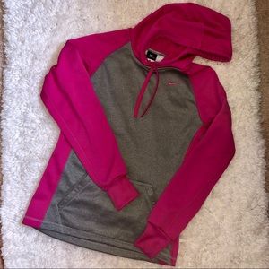 Nike therma-fit hoodie. Pink and gray.